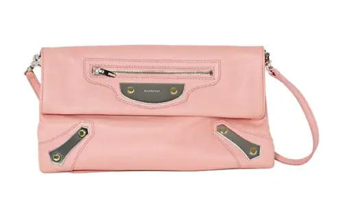 Balenciaga Calfskin Handheld Shoulder Bag Women's Pink