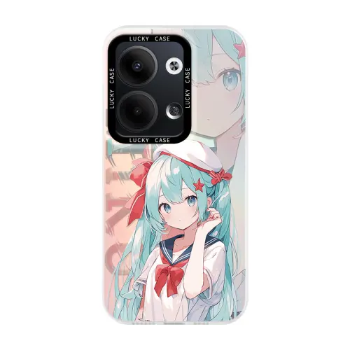 Small bones ABS+PC material Cartoon cute trendy brand 2D Hatsune Miku anime Lolita girl acrylic mobile phone case suitable for OPPOreno11/10pro+/9pro/8/FINDX6/X5pro girl trend