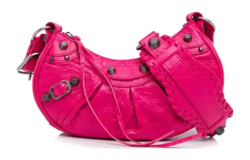 Balenciaga Cow Leather Portable Crossbody Bag, Shoulder Bag Women's Fuchsia
