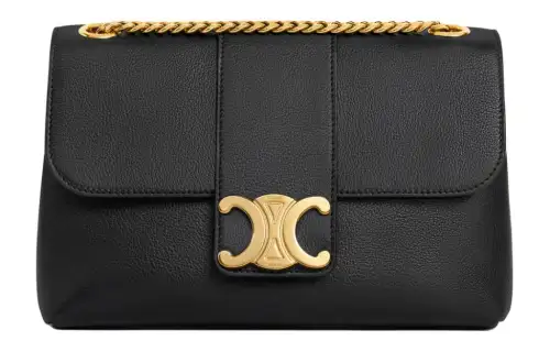 CELINE Victoire Calfskin Crossbody Bag, Shoulder Bag Medium Women's Black