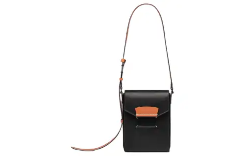 Maison Margiela Calfskin Crossbody Bag, Shoulder Bag Unisex Black Brown