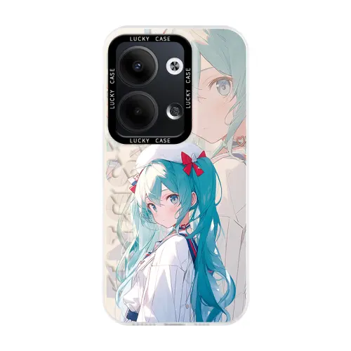 Small bone ABS+PC material, two-dimensional trendy brand personality, cute Hatsune Miku loli girl acrylic mobile phone case, suitable for OPPOreno11/10pro/9pro+/7/FINDX6/X5pro cartoon animation trend