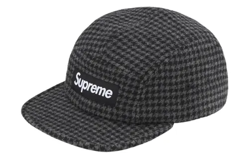 Supreme Houndstooth Wool Camp Cap