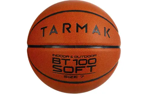 Decathlon DECATHLON Rubber Basketball Comfortable Handle Durability Maintains Air Pressure Orange No. 7 Training