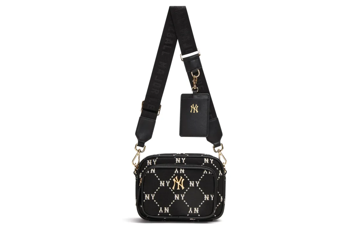 MLB 24ss New York Yankees Artificial Leather Crossbody Bag Regular Women's Black