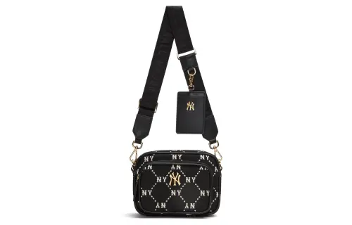 MLB 24ss New York Yankees Artificial Leather Crossbody Bag Regular Women's Black