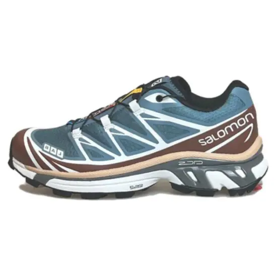 SALOMON XT-6 Hiking / Trekking Shoes Unisex Low-top Blue/brown/white