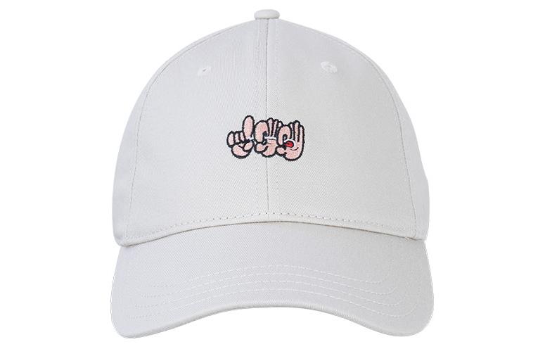 Anta Anta Lifestyle Series Sunshade Pattern Decoration Cotton Peaked Cap Unisex Couple Style Gray White