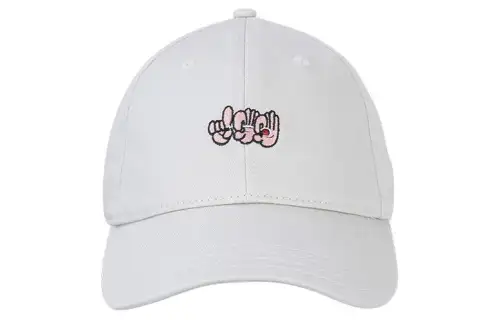 Anta Anta Lifestyle Series Sunshade Pattern Decoration Cotton Peaked Cap Unisex Couple Style Gray White