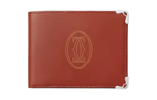 CARTIER Must De Cartier Calfskin Wallet Women's Terracotta