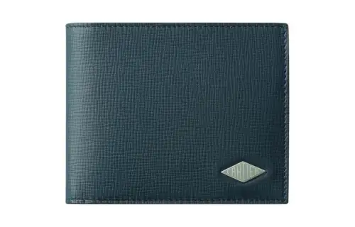 CARTIER Calfskin Card Holder, Wallet Women's Blue
