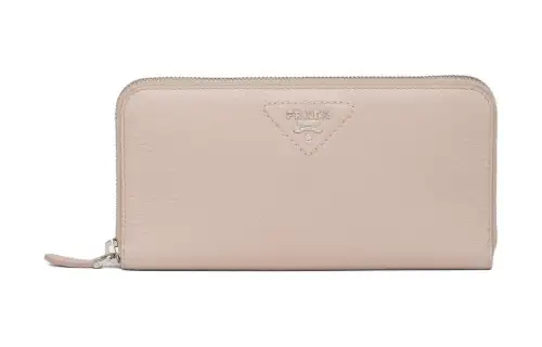 PRADA Saffiano Leather Wallet Large Women's Lotus Pink