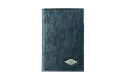 CARTIER Calfskin Card Holder Card Holder Women's Blue