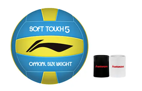 LiNing PVC No. 5 volleyball, durable and wear-resistant, solid and stable, anti-breakage, same style for men and women, blue, yellow and white