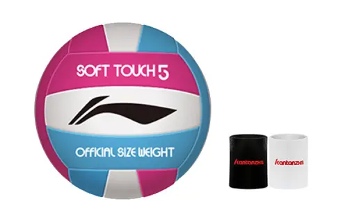 LiNing PVC No. 5 volleyball, waterproof, durable, soft and durable, suitable for competition, same style for men and women, pink blue and white