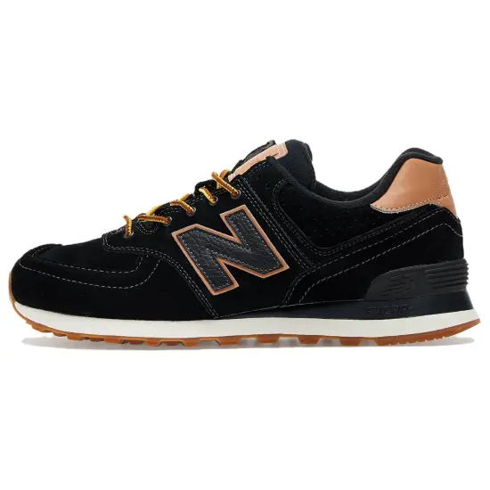New Balance NB 574 Series Running Shoes Unisex Low-top Black/light Khaki