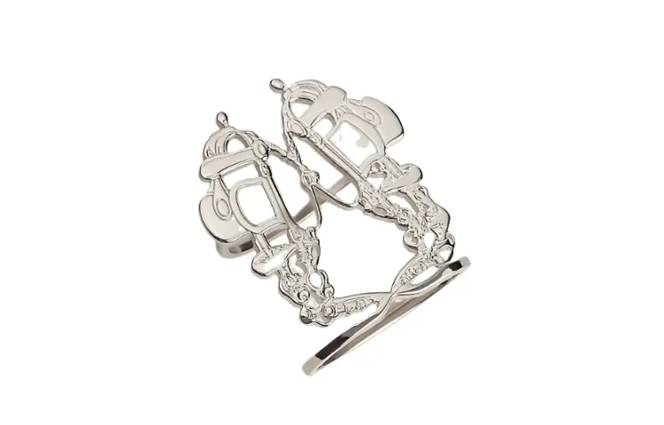 HERMES Palladium Plated Brass Accessories Unisex Silver