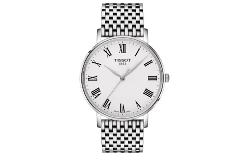 TISSOT Quartz Movement 50m Waterproof Unisex Watch 40mm White Dial Stainless Steel Case