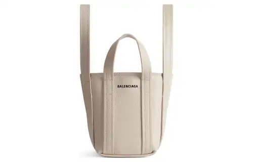 Balenciaga Everyday Grained Calfskin Tote Bag, Shopping Bag, Handbag Mini Women's Beige