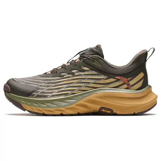 Anta Transverse Cushioning Wear-Resistant Low-Top Running Shoes Men's Brown