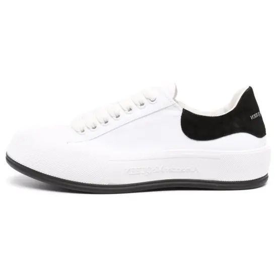 Alexander McQueen Deck Skate Plimsoll Lace-Up White Black