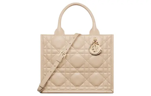DIOR BookTote Cow Leather Tote Bag, Shopping Bag, Shoulder Bag, Crossbody Bag, Handbag Small Women's Rouge Beige