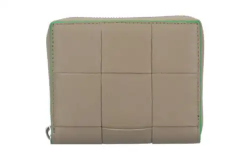 Bottega Veneta Leather Wallet Men's Khaki