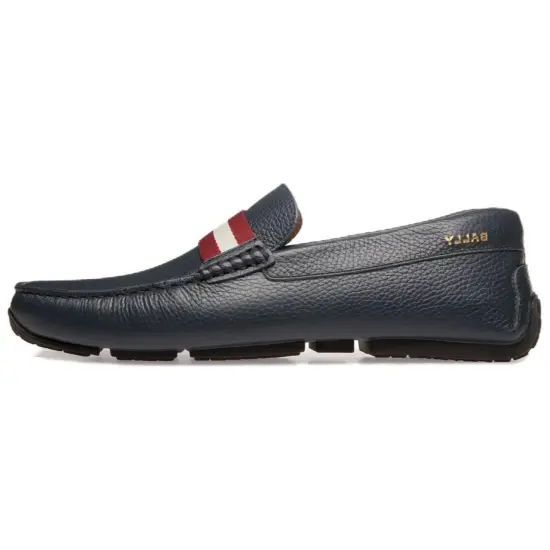 BALLY Logo-print Leather Loafers