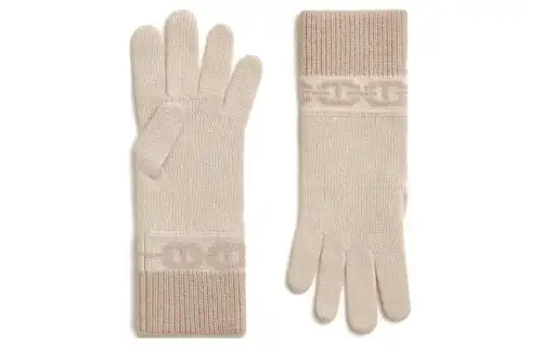 HERMES Heaven Knit Gloves Women's Beige