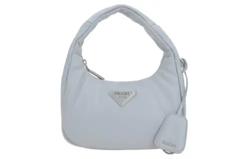 PRADA Lambskin Crossbody Bag, Shoulder Bag Women's Light Blue