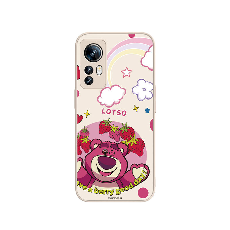 Disney Disney, xiaomi, glass matte cartoon strawberry, compatible cute phone case *S, material, internet celebrity, fall protection, 13, 12, 11, 10