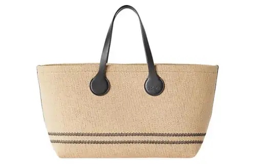 Loro Piana Jacquard Canvas Handbag Women's Beige