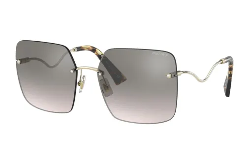 MIU MIU Irregular Shape Sunglasses Women's Silver