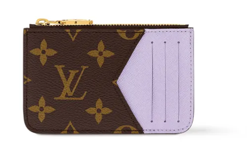 LOUIS VUITTON Monogram Canvas Card Holder Women's Lilac