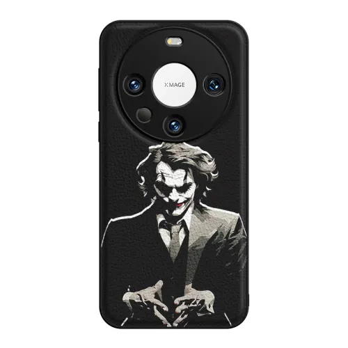 Small bone leather material European and American trendy brand creative clown personality funny and interesting boys' skin pattern mobile phone case suitable for Huawei mate60pro/50/40/30pro/p60/p50/p40/p30pro business style trend