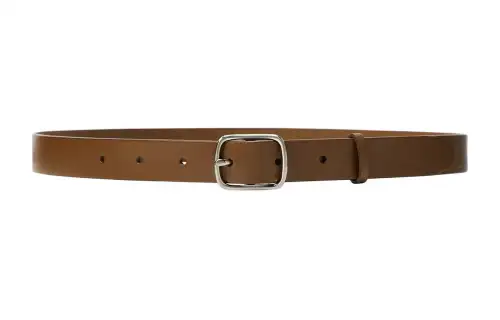 UNIQLO Solid Color Design Pin Buckle Cow Leather Belts Women's Brown Width 2.5CM