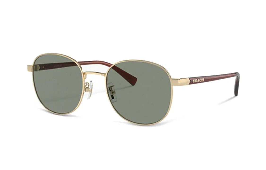 COACH Metal Round Sunglasses Men's Gold