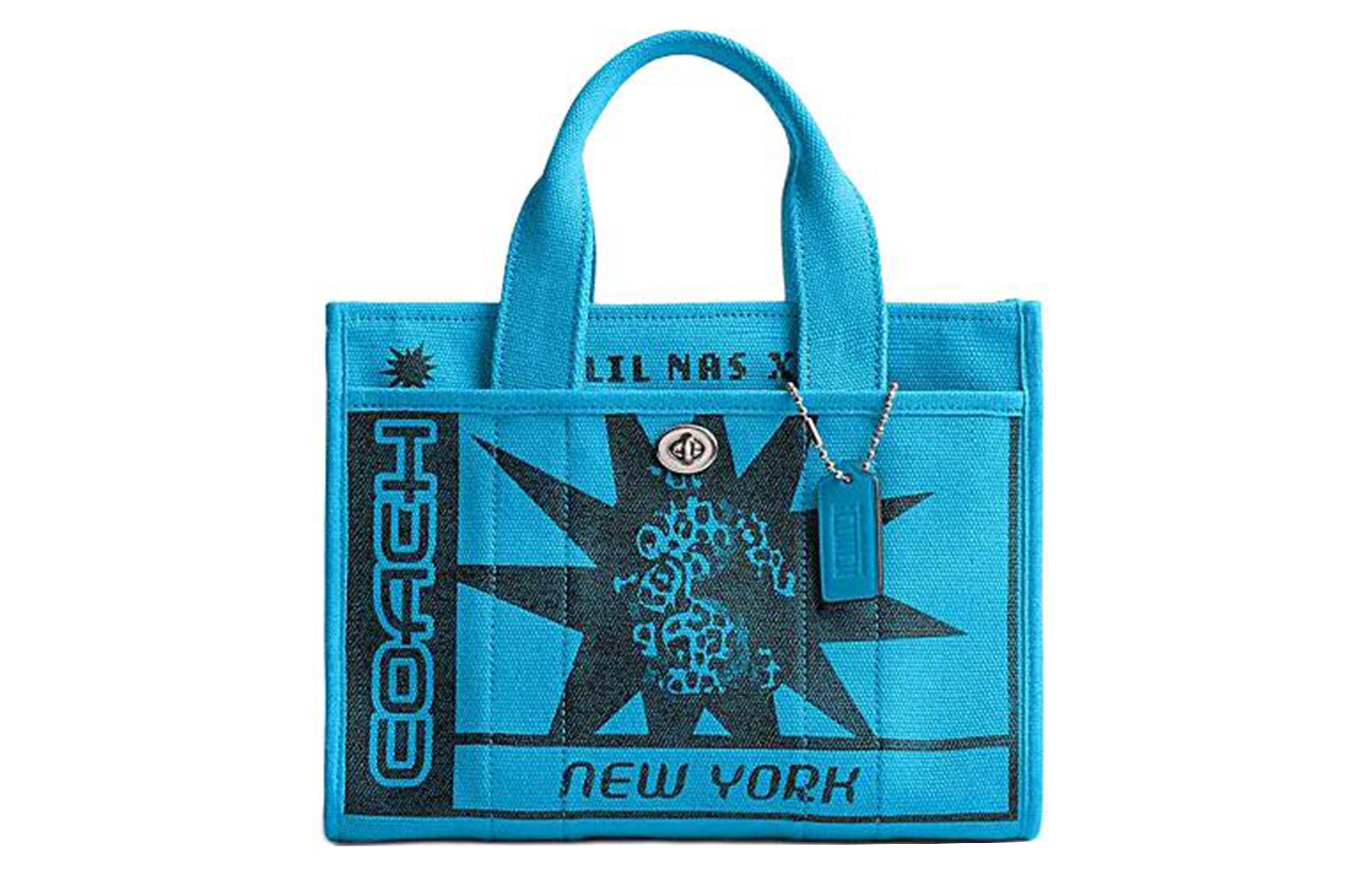COACH LIL NAS Collaboration Cargo Fabric Handbag Medium Women's Montero Blue