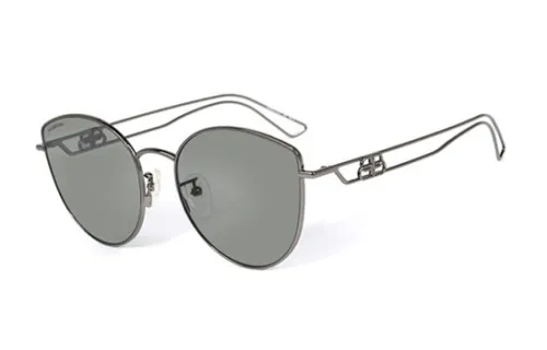Balenciaga Irregular Shape Sunglasses Women's Silver Gray