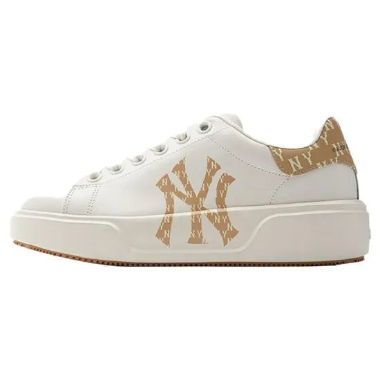 MLB Chunky Classic Abrasion Resistant Low Top Skateboard Shoes Unisex Light Sand