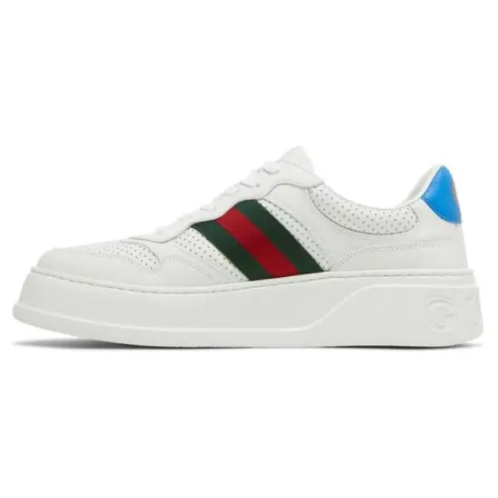 GUCCI Web-trim Leather Sneakers