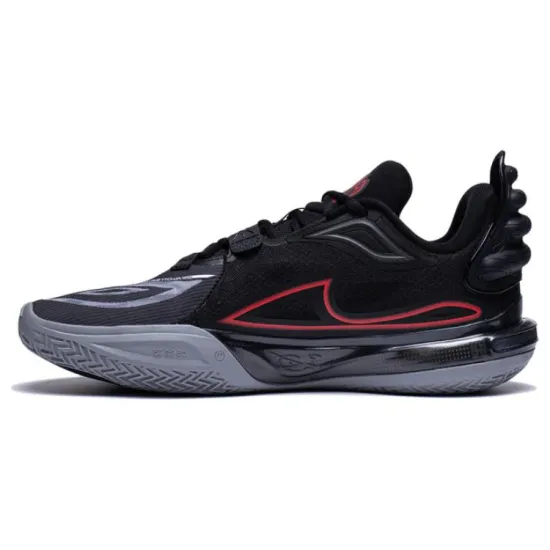 LINING All City 11 V2 Basketball Shoes Men Low-Top Black Orange/Green