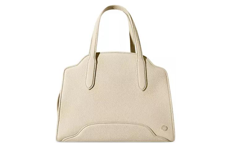 Loro Piana Sesia Leather Tote Handbag Medium Women's Beige