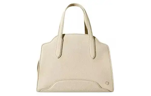 Loro Piana Sesia Leather Tote Handbag Medium Women's Beige