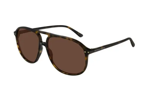 Bottega Veneta Plastic Aviator Sunglasses Unisex Tortoiseshell