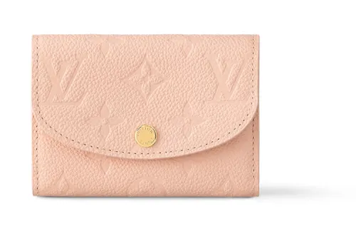 LOUIS VUITTON Cow Leather Wallet Women's Sand Maro Pink Red