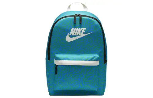 Nike Heritage Fabric Backpack Regular Unisex Clear Transparent Blue & Stadium Green & Coconut Milk
