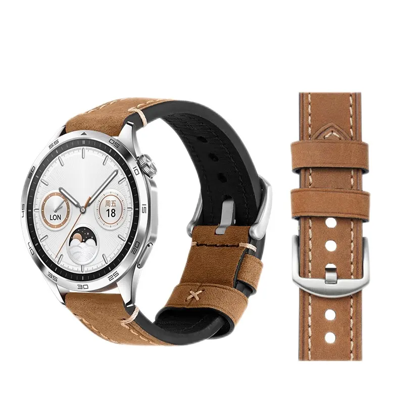 Huawei, honor, xiaomi, compatible watch strap, demi-season bracelet, accessories, 22mm, genuine leather, business version