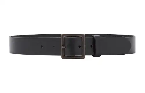 UNIQLO Solid Color Design, Pin Buckle Leather Belts Men's Black Width 3.8CM