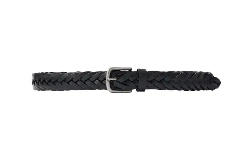 UNIQLO Twist Design, Pin Buckle Leather Belts Men's Black Width 3CM